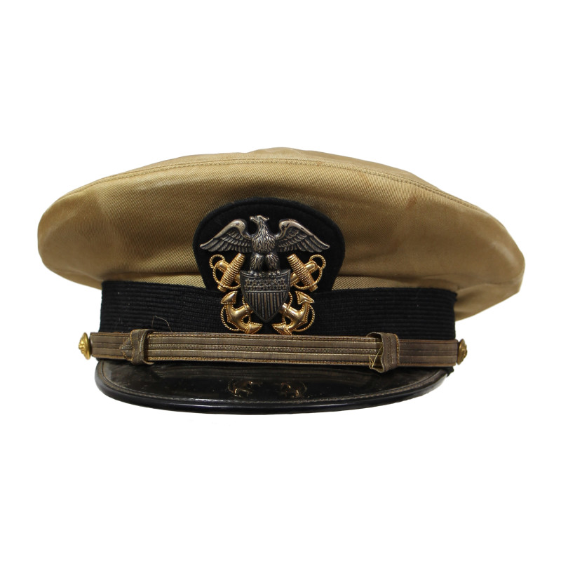 Casquette officier, US Navy, beige, Berkshire Caps, taille 57