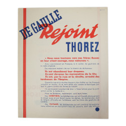 Leaflet, Propaganda, Anti-Communist and Anti-Gaullist, 1941