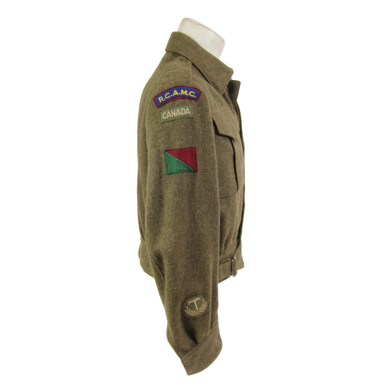 Blouse, Battledress, 1939 Pattern, Canadian, RCAMC, 8th Infantry Division, Size 11, 1943