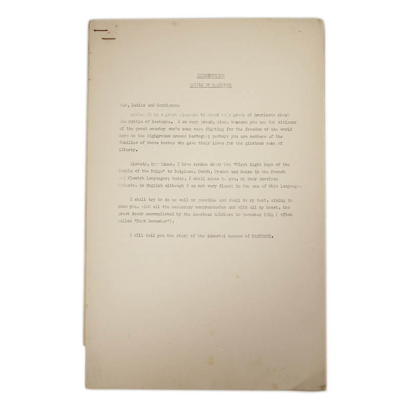 Corpus documentaire, 101st Airborne Division, Bastogne (Battleground)