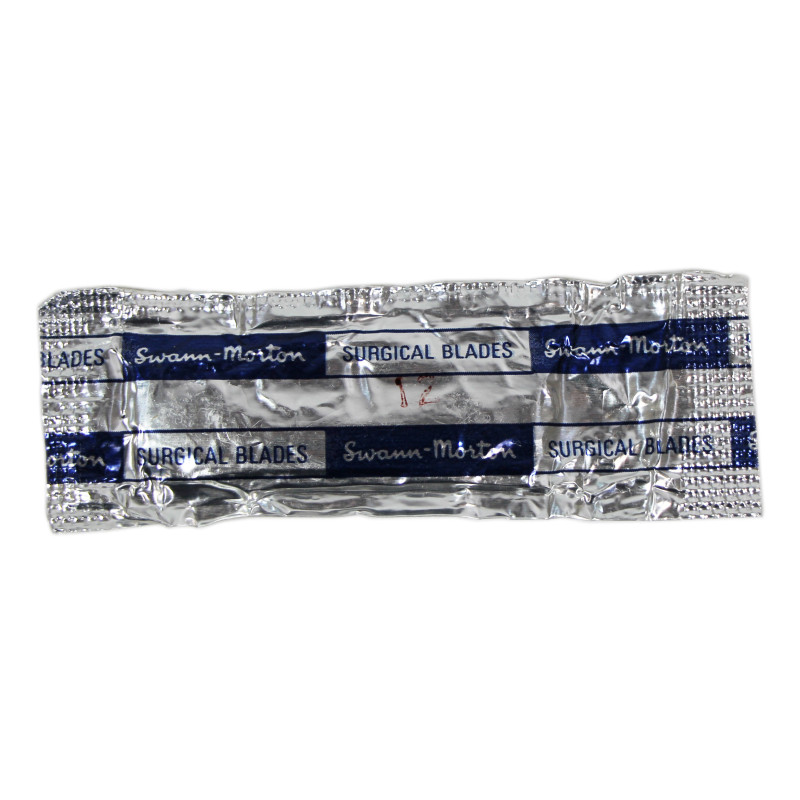 Paquet de cinq lames de scalpel, Swann-Morton, BS 2982, Medical Paquet de cinq lames de scalpel, Swann-Morton, BS 2982, Medical