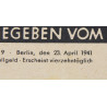 Magazine, Die Wehrmacht, April 23, 1941, Adolf Hitler & Hermann Göring