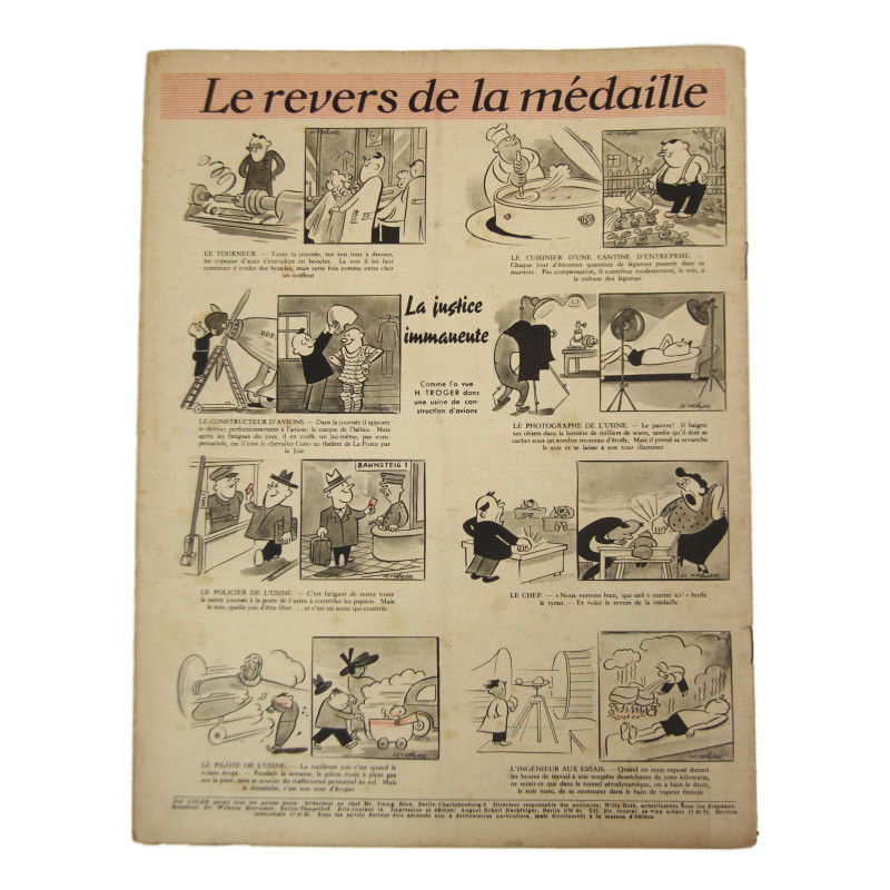 Magazine, Der Adler, July 27, 1943, French Edition, Messerschmitt Me 110