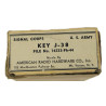 Tablette de morse, J-38, US Army Signal Corps, complète, dans sa boîte, 1944