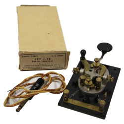 Tablette de morse, J-38, US Army Signal Corps, complète, dans sa boîte, 1944