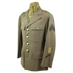 Coat, Serge, Wool, OD, 42R, 1942, Sgt. John Sadowski, Air Transport Command, USAAF, CBI
