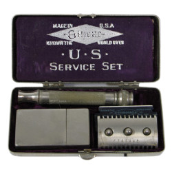 Razor, Safety, Gillette, °U°S° SERVICE SET, Complete