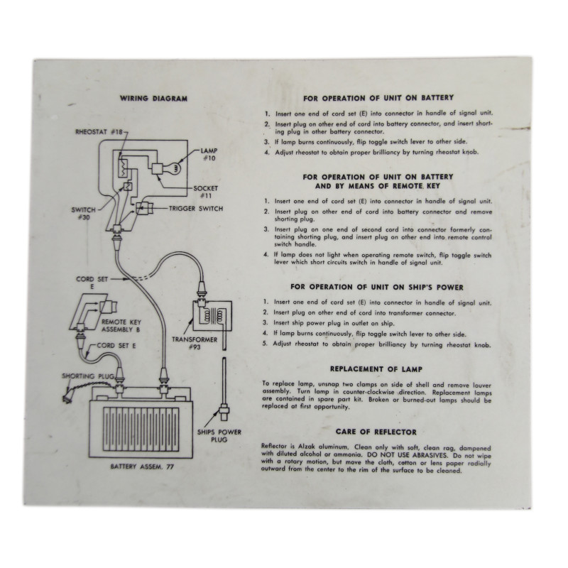 Light, Signal, Multipurpose, Portable, US Navy, Type A, 1944