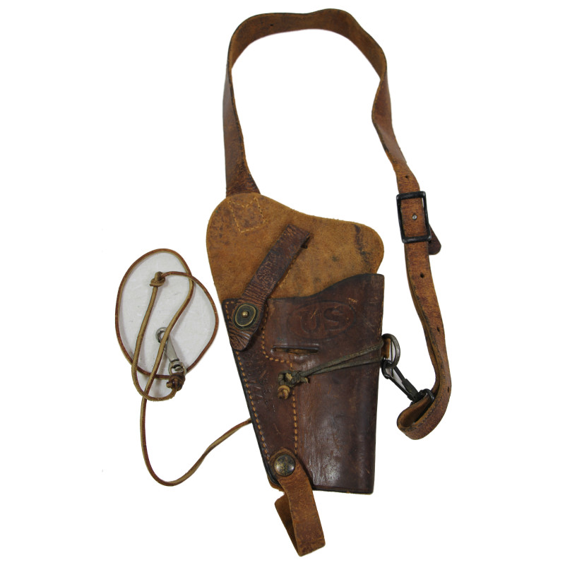 Holster, Shoulder, Pistol, M3, 2nd Lt. Robert Shaw, 787th BS, 466th BG, 8th Air Force, USAAF, ETO, POW, 1944 Holster, Shoulder, Pistol, M3, 2nd Lt. Robert Shaw, 787th BS, 466th BG, 8th Air Force, USAAF, ETO, POW, 1944