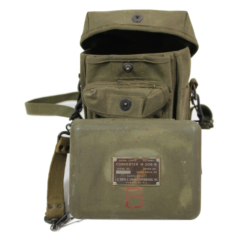 Converter, M-209-B, 1942, with Bag, Carrying, Impregnated