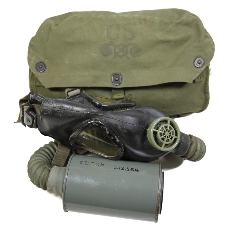 Mask, Gas, Lightweight, OD 7, 1943-1945, Complete