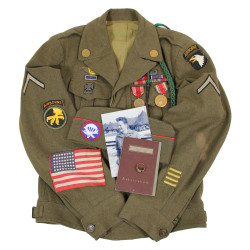 Grouping, Pfc. Franklin Mesler, 81st AAA Bn., 101st Airborne Division, WIA, Normandie et Hollande, 1944