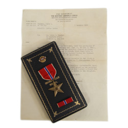 Medal, Bronze Star, in Case, Pfc. Louis Hegmann, Co. H, 28th Inf. Regt., 8th Infantry Division, ETO