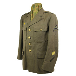 Coat, Serge, Wool, OD, 42S, 1941