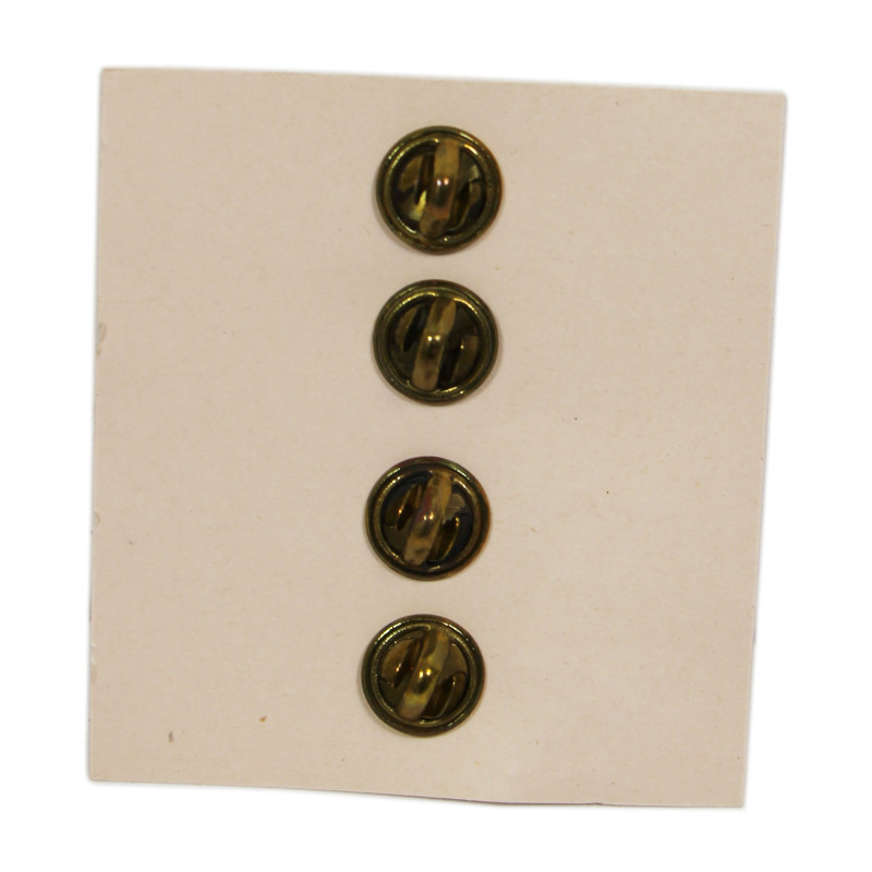 Paire d'insignes de col, officier, Medical Department, sur carton, état neuf