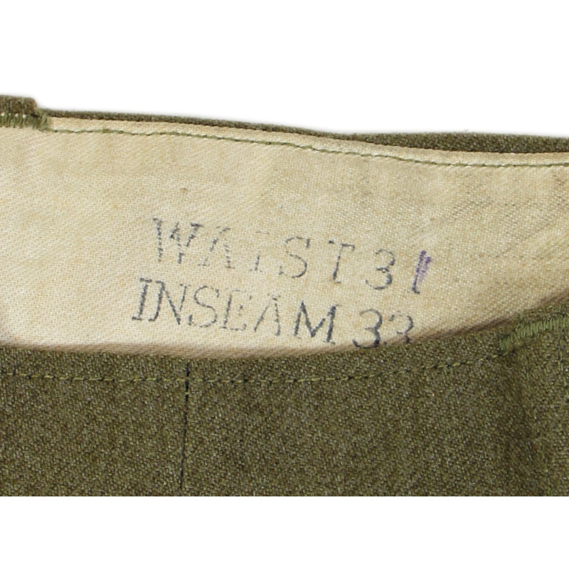 Pantalon moutarde, 31 x 33, 1942