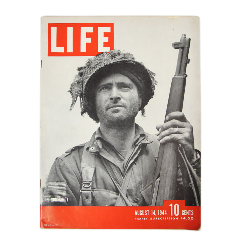 Magazine, LIFE, Lt. Kelso Horne, 508th PIR, 82nd Airborne Division, August 14, 1944 Magazine, LIFE, Lt. Kelso Horne, 508th PIR, 82nd Airborne Division, August 14, 1944