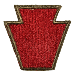 Patch, 28th Infantry Division, OD border, Green Back, 1943