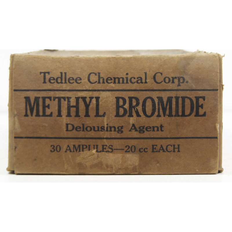 Carton, 30 ampoules, bromure de méthyle, désinfection, Graves Registration Service
