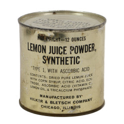 Can, Tin, Synthetic Lemon Juice Powder, Ration, Full
