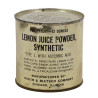 Can, Tin, Synthetic Lemon Juice Powder, Ration, Full