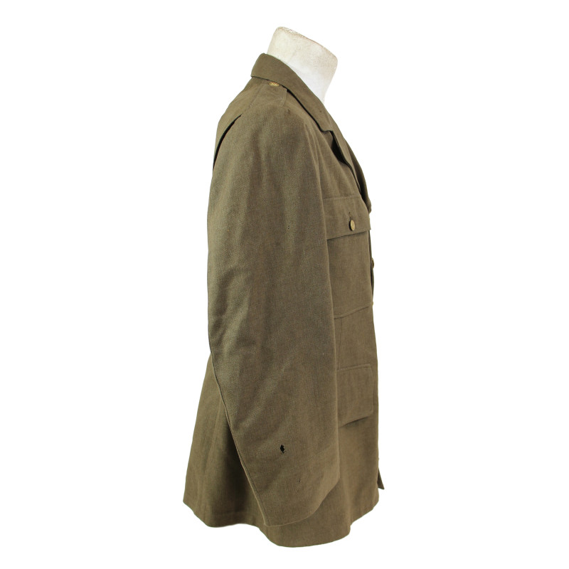 Coat, Serge, Wool, OD, 42S