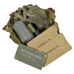 Mask, Gas, Lightweight, OD 3, 1943, Complete