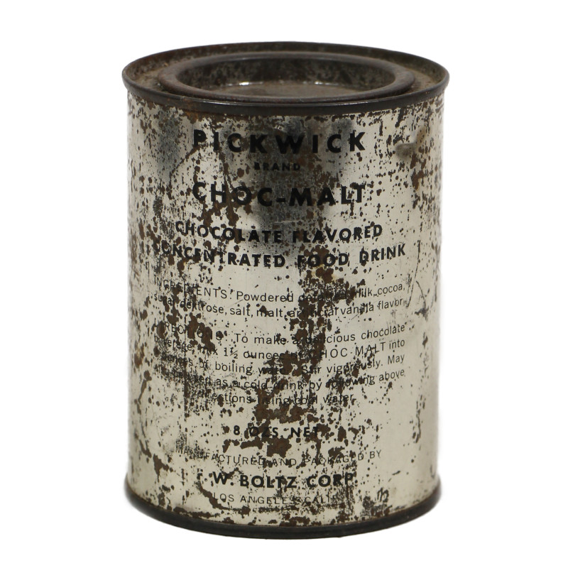 Tin Can, Powdered Chocolate, Choc-Malt, 10-in-1 ration