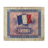 Billet drapeau (billet d'invasion), 2 francs, 1944