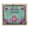 Banknote, Flag, (Invasion Money), 10 Francs, 1944