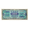 Banknote, Invasion Money, 100 Francs, 1944, 2nd Issue