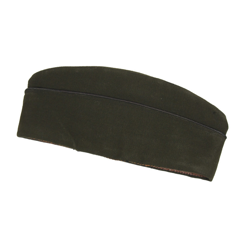 Cap, Garrison, Officer, Dark OD, Chocolate, Size 6 ⅞, British-Made, E.W. Vero & Co., 1944