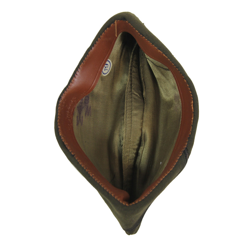 Cap, Garrison, Officer, Dark OD, Chocolate, Size 6 ⅞, British-Made, E.W. Vero & Co., 1944