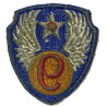 Insigne, 9th Air Force, USAAF, dos vert, 1943