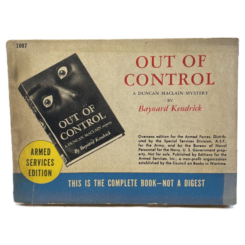 Novel, US Army, Out of Control, 1945