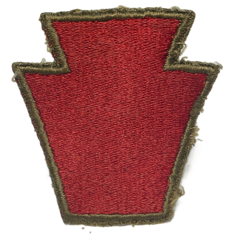 Insigne, 28th Infantry Division, bord vert, dos vert, 1943