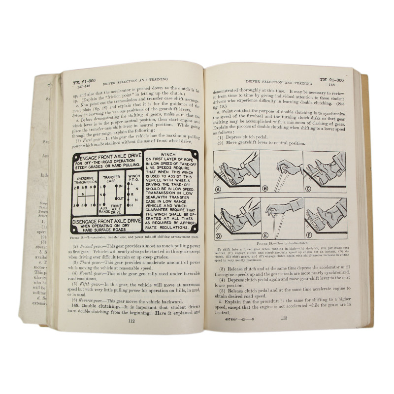 Manual, Technical, TM 31-300, Driver Selection and Training, 1942