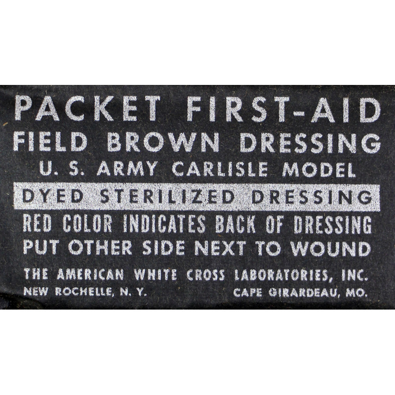 Pansement, Small First-Aid, US Army, Carlisle Model, 1942, THE AMERICAN WHITE CROSS LABS, item No. 92082