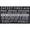 Small First-Aid Dressing, US Army, Carlisle Model, 1942, THE AMERICAN WHITE CROSS LABS, Item No. 92082