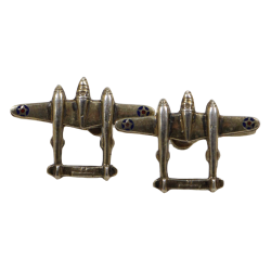 Boucles d'oreilles, Sweetheart, P-38 Lightning, USAAF, Sterling