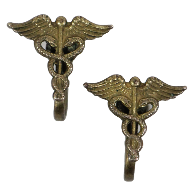 Earrings, US Army Medical Corps, Sweetheart