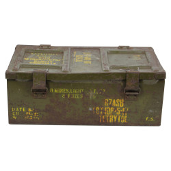 Caisse de mines antichar, US Army, 8 Mines, Light, A.T., T-7, 6-44, vide