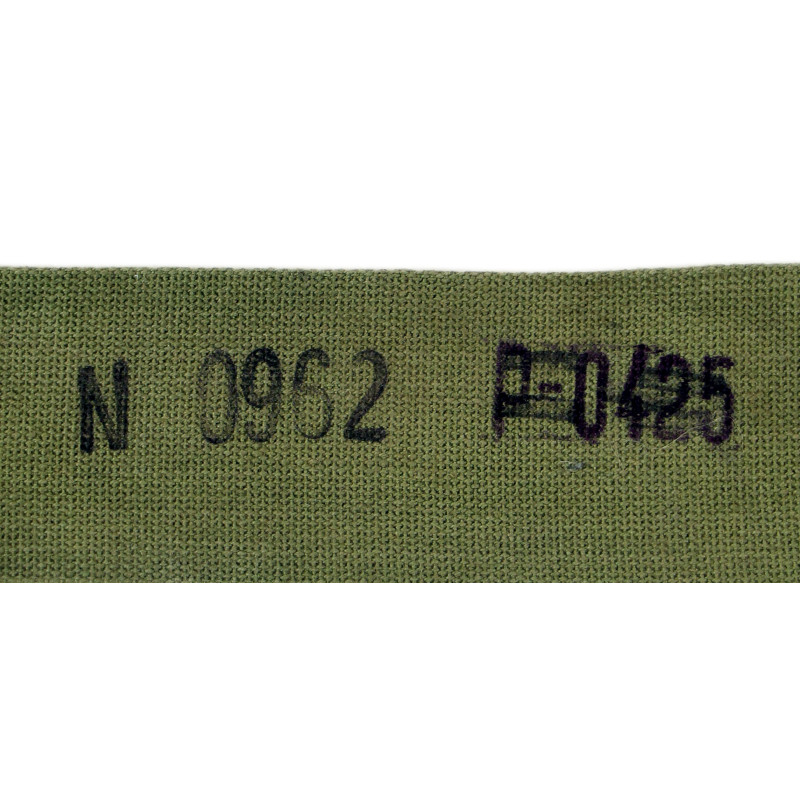 Sangle à crochets pour musette GP, OD 7, 1944, matricules partiels