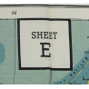 Maps, Silk, Escape, C/D & E/F, 1943, with Pouch, MAPS ONLY