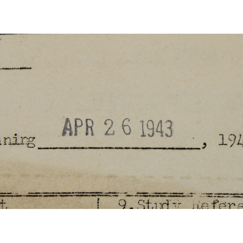 Schedule, Instruction, Parachute School, Fort Benning, 1943