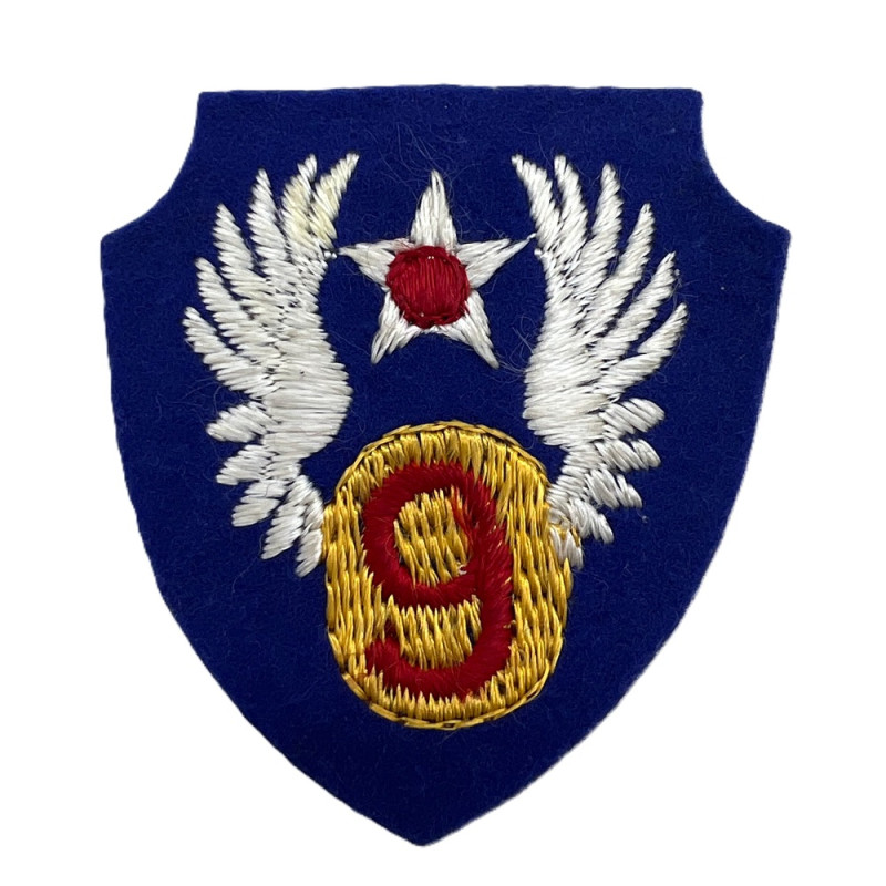 Patch, 9th Air Force, USAAF, British-Made