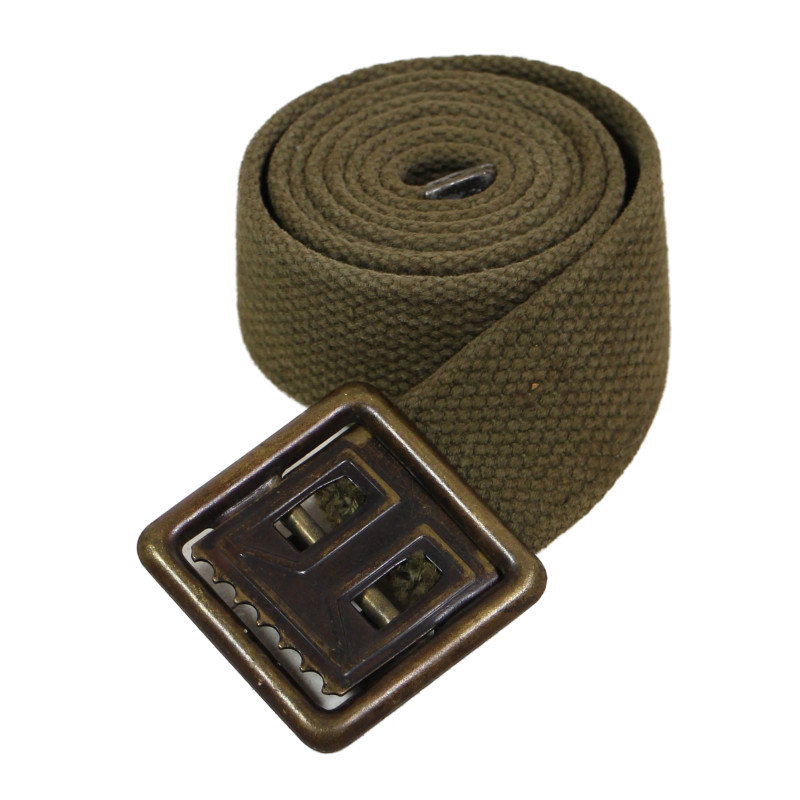 Ceinture de pantalon troupe, US Army, J.Q.M.D. 1943, taille 40