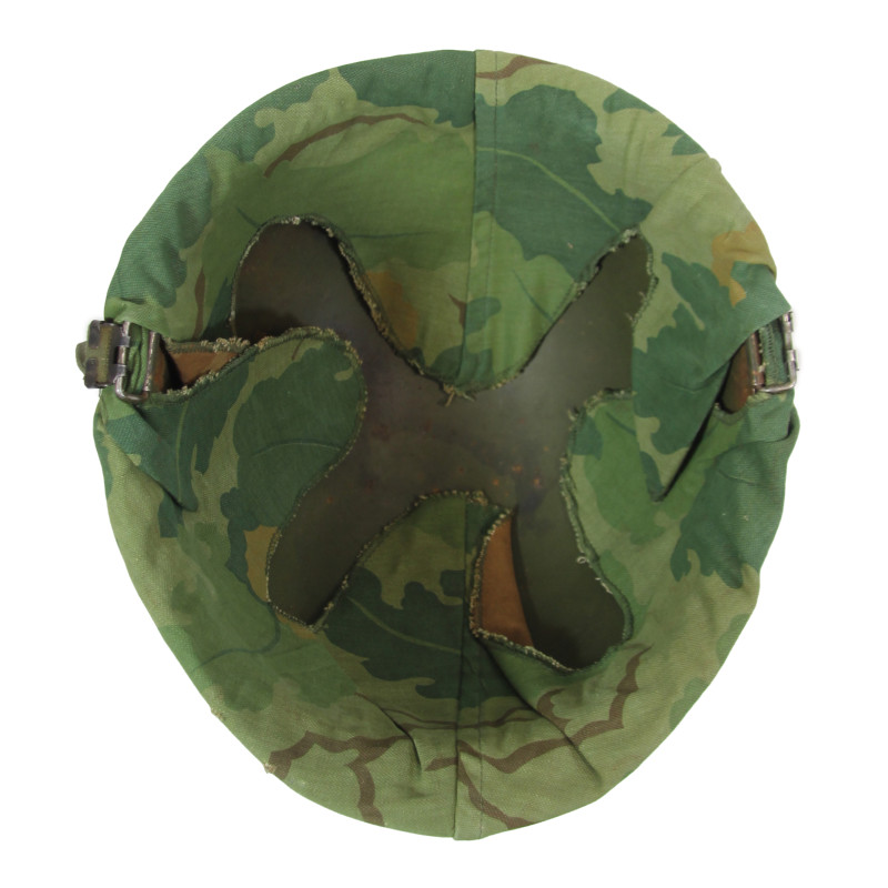 Helmet, M1, Complete, with Camouflage Cover, 1965-1972, Vietnam