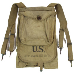 Haversack, M-1910, R.IA. 1918, Pfc. Dennis Goins, 368th Inf. Regt., 93rd Infantry Division, PTO