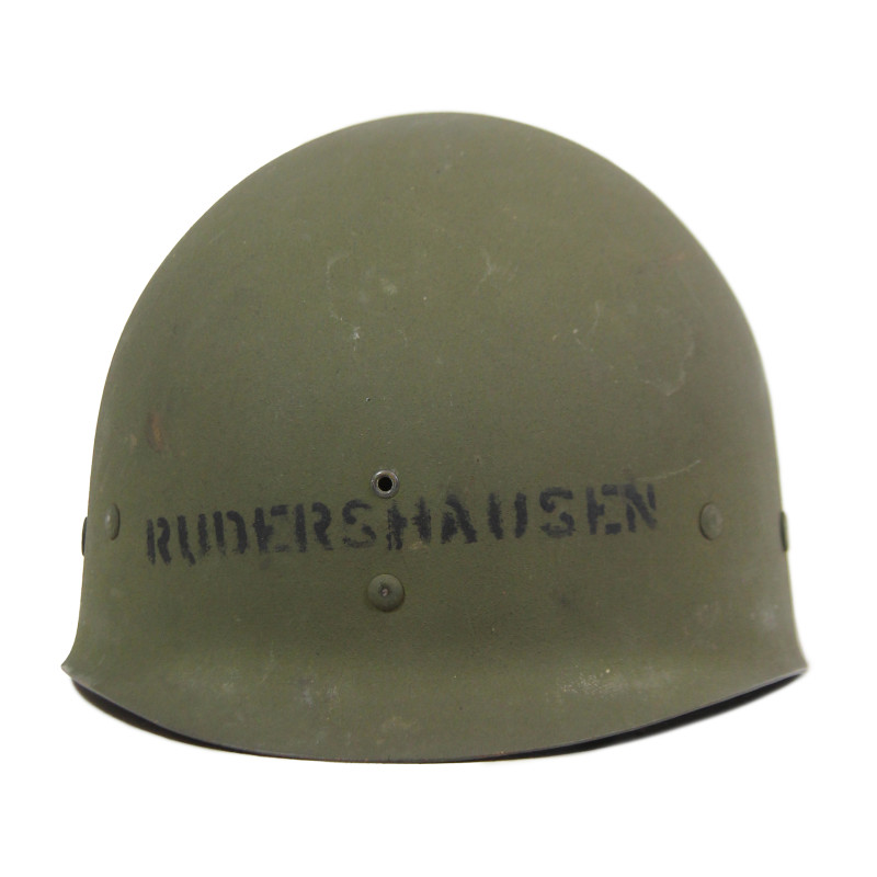 Casque M1, complet, avec couvre-casque Mitchell, 1974, Viêt-Nam, nominatif